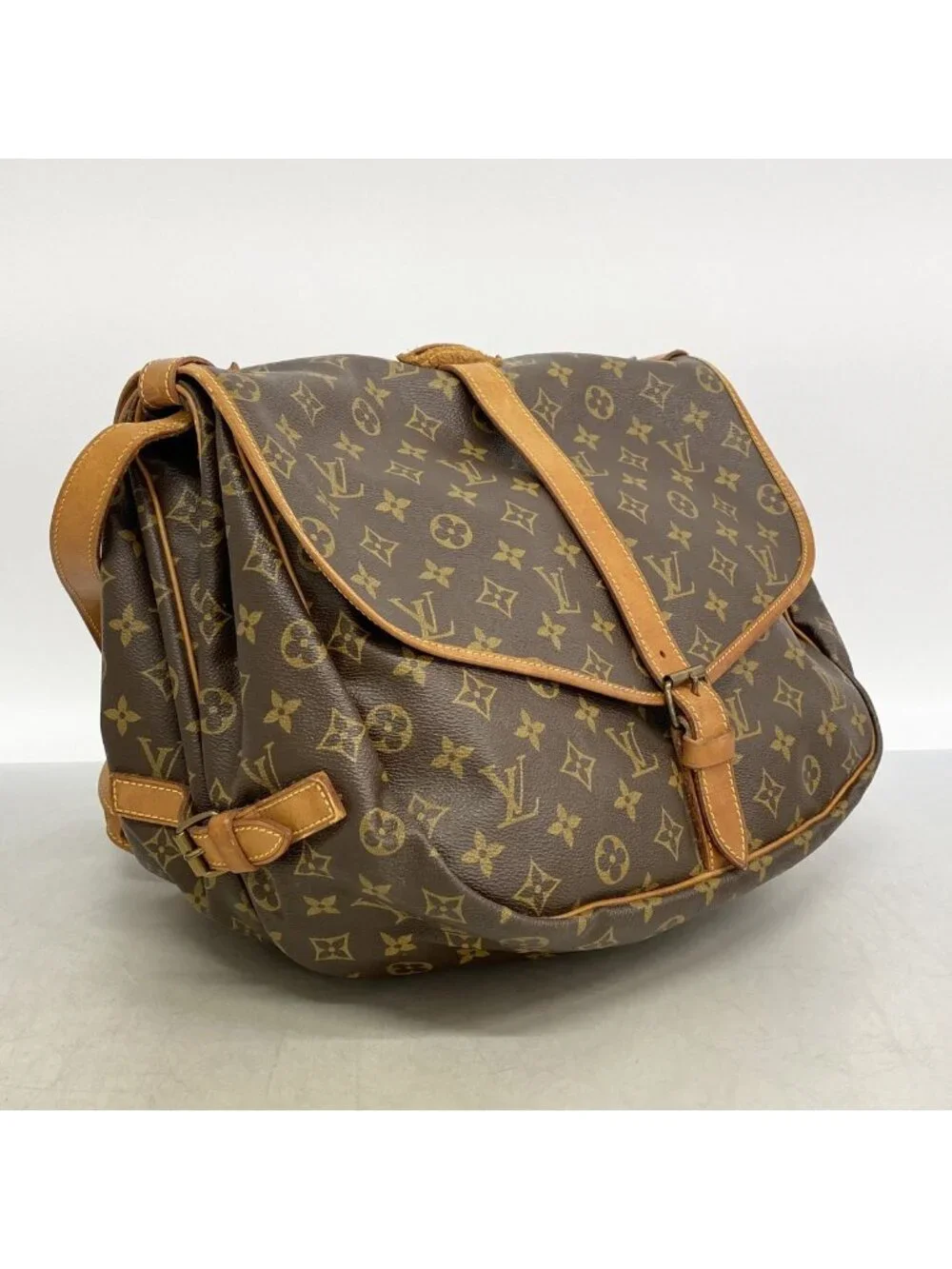 Louis Vuitton Shoulder Bag Monogram Saumur 35 Brown